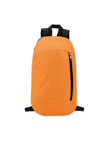 Sac à dos personnalisable  avec poche frontale - TIRANA Matières : PET Couleurs : orange impression haute définition