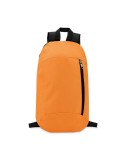 Sac à dos personnalisable  avec poche frontale - TIRANA Matières : PET Couleurs : orange impression haute définition