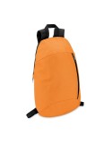 Sac à dos personnalisable  avec poche frontale - TIRANA Matières : PET Couleurs : orange impression logo haute qualité