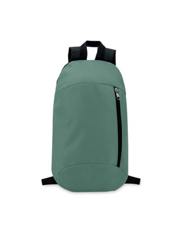 Sac à dos personnalisable  avec poche frontale - TIRANA Matières : PET Couleurs : vert foncé cadeau entreprise pas cher