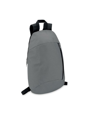 Sac à dos personnalisable  avec poche frontale - TIRANA Matières : PET Couleurs : pierre cadeau collaborateur premium