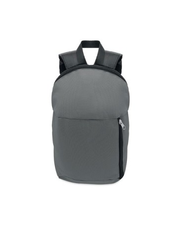 Sac à dos personnalisable  avec poche frontale - TIRANA Matières : PET Couleurs : pierre objet promo petit budget