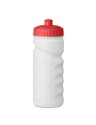 Gourde sportive personnalisée 500ml en PE - SPOT EIGHT Matières : polyéthylène (PE) Couleurs : rouge personnalisable avec votre 