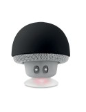 Haut-parleur sans fil pratique 3W personnalisé MUSHROOM Matières : ABS Couleurs : noir personnalisable avec votre logo