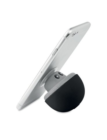 Haut-parleur sans fil pratique 3W personnalisé MUSHROOM Matières : ABS Couleurs : noir marquage laser ultra précis