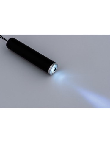 Lampe torche pratique en plastique - SANLIGHT Matières : ABS Couleurs : noir impression logo haute qualité