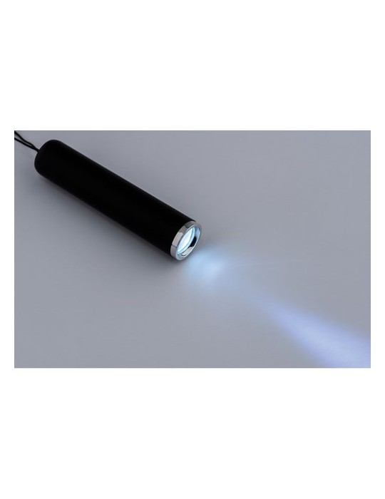 Lampe torche pratique en plastique - SANLIGHT Matières : ABS Couleurs : noir impression logo haute qualité