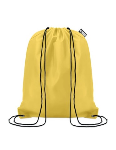 Sac Cordelette Éco-responsable en PET 190gr - SHOOPPET Matières : PET recyclé Couleurs : jaune marquage laser ultra précis