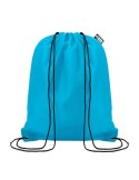 Sac Cordelette Éco-responsable en PET 190gr - SHOOPPET Matières : PET recyclé Couleurs : turquoise impression haute définition