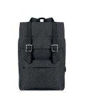 Sac à dos personnalisé en polyester 600D avec USB - RIGA Matières : PET Couleurs : noir