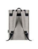 Sac à dos personnalisé en polyester 600D avec USB - RIGA Matières : PET Couleurs : gris cadeau entreprise pas cher