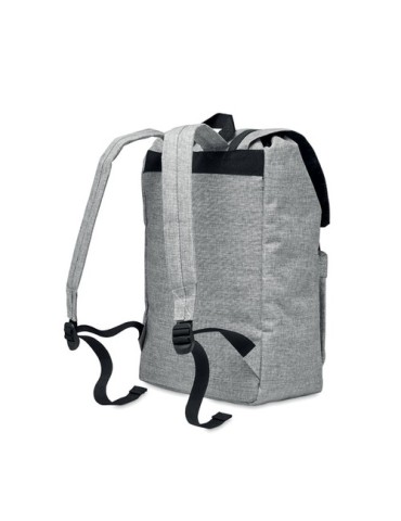 Sac à dos personnalisé en polyester 600D avec USB - RIGA Matières : PET Couleurs : gris impression haute définition