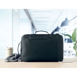 Sac à dos ordinateur  personnalisable 300D RPET - SINGAPORE Matières : PET Couleurs : noir livraison express 24h 48h