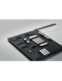 Conférencier pratique et élégant avec chargeur sans fil - SMARTFOLDER Couleurs : noir marquage laser ultra précis