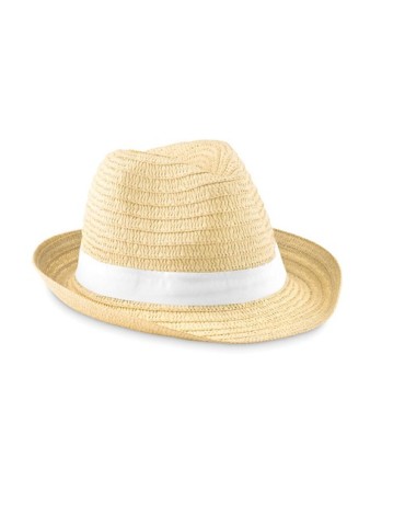Chapeau de paille personnalisé pas cher BOOGIE cadeau entreprise pas cher