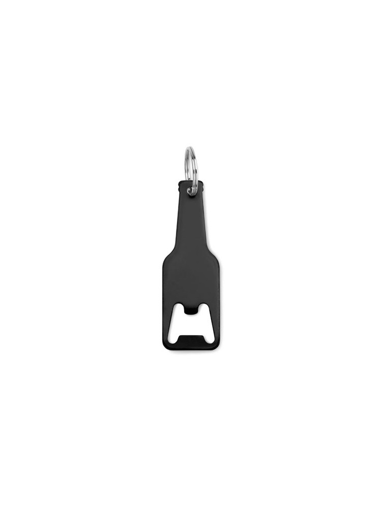Porte-clés Décapsuleur en Aluminium Personnalisé - BOTELIA Matières : aluminium Couleurs : noir