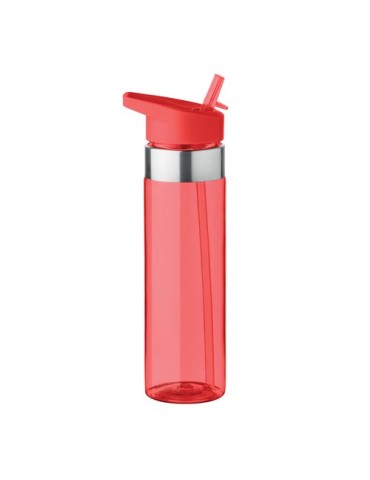 Gourde  en Tritan 650ml - SICILIA Matières : PET Couleurs : rouge transparent impression haute définition