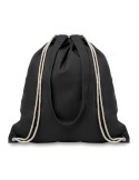 Sac Shopping Éco-responsable Personnalisable à Cordelette MOIRA Matières : coton Couleurs : noir