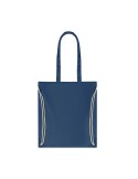 Sac Shopping Éco-responsable Personnalisable à Cordelette MOIRA Matières : coton Couleurs : bleu goodies publicitaire événementi