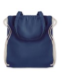 Sac Shopping Éco-responsable Personnalisable à Cordelette MOIRA Matières : coton Couleurs : bleu objet promotionnel éco-responsa