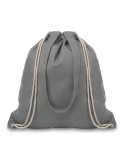 Sac Shopping Éco-responsable Personnalisable à Cordelette MOIRA Matières : coton Couleurs : gris personnalisable avec votre logo