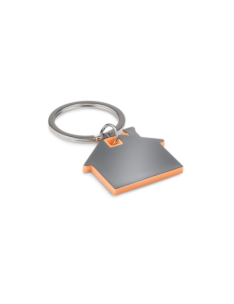 Porte-clés Publicitaire en forme de maison - IMBA Matières : acier inoxydable Couleurs : orange