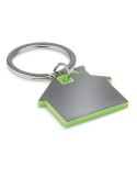 Porte-clés Publicitaire en forme de maison - IMBA Matières : acier inoxydable Couleurs : vert citron cadeau entreprise pas cher