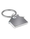 Porte-clés Publicitaire en forme de maison - IMBA Matières : acier inoxydable Couleurs : blanc marquage laser ultra précis