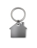 Porte-clés Publicitaire en forme de maison - IMBA Matières : acier inoxydable Couleurs : blanc objet promotionnel éco-responsabl