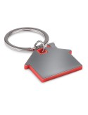 Porte-clés Publicitaire en forme de maison - IMBA Matières : acier inoxydable Couleurs : rouge impression haute définition
