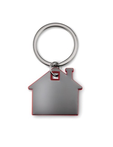 Porte-clés Publicitaire en forme de maison - IMBA Matières : acier inoxydable Couleurs : rouge livraison express 24h 48h