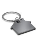 Porte-clés Publicitaire en forme de maison - IMBA Matières : acier inoxydable Couleurs : noir personnalisable avec votre logo
