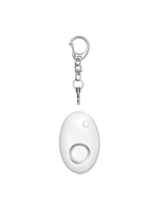 Mini alarme personnelle personnalisée ALARMY Matières : ABS Couleurs : blanc cadeau entreprise pas cher