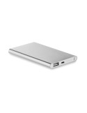 Powerbank ultra plat 4000 mAh personnalisé POWERFLAT Couleurs : argenté mat goodies publicitaire événementiel