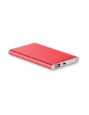 Powerbank ultra plat 4000 mAh personnalisé POWERFLAT Couleurs : rouge impression haute définition
