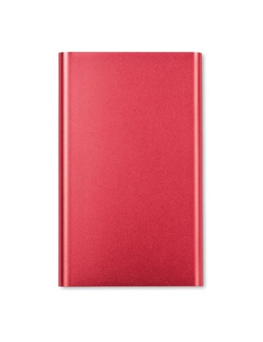 Powerbank ultra plat 4000 mAh personnalisé POWERFLAT Couleurs : rouge objet promotionnel éco-responsable
