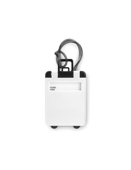 Étiquette de bagage personnalisée en plastique TRAVELLER cadeau entreprise pas cher