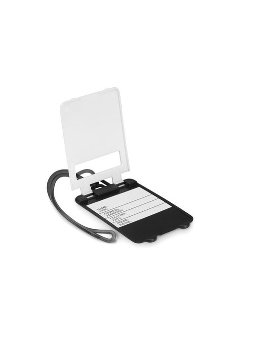 Étiquette de bagage personnalisée en plastique TRAVELLER marquage laser ultra précis