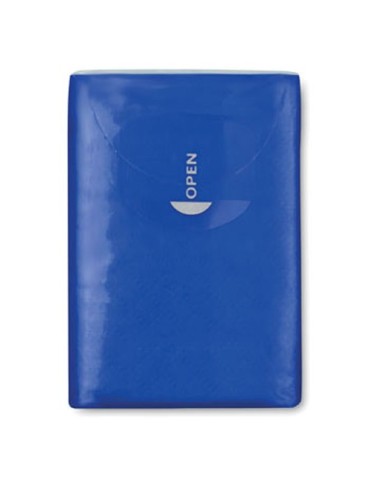 Mouchoirs mini pratiques et personnalisables - SNEEZIE Matières : papier Couleurs : bleu royal personnalisation rapide en France