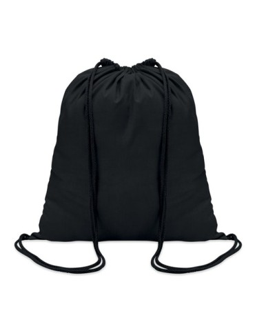 Sac à cordon en coton coloré personnalisé - Cadeau publicitaire Matières : coton Couleurs : noir accessoire événementiel unique