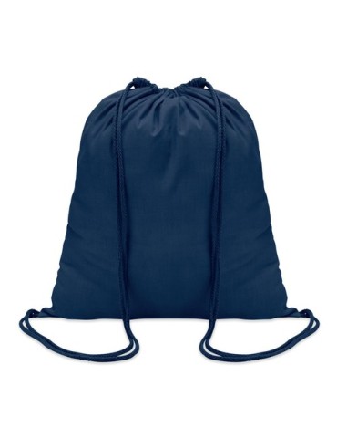 Sac à cordon en coton coloré personnalisé - Cadeau publicitaire Matières : coton Couleurs : bleu personnalisation rapide en Fran