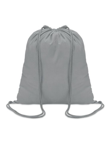 Sac à cordon en coton coloré personnalisé - Cadeau publicitaire Matières : coton Couleurs : gris objet promotionnel éco-responsa
