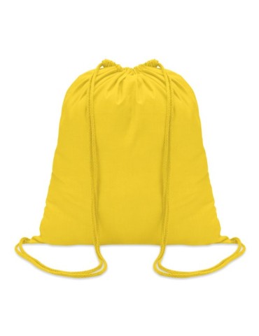 Sac à cordon en coton coloré personnalisé - Cadeau publicitaire Matières : coton Couleurs : jaune livraison express 24h 48h