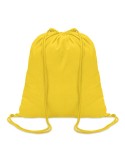 Sac à cordon en coton coloré personnalisé - Cadeau publicitaire Matières : coton Couleurs : jaune livraison express 24h 48h