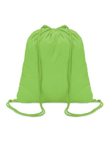 Sac à cordon en coton coloré personnalisé - Cadeau publicitaire Matières : coton Couleurs : vert citron personnalisable avec vot