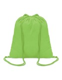 Sac à cordon en coton coloré personnalisé - Cadeau publicitaire Matières : coton Couleurs : vert citron personnalisable avec vot