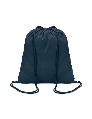 Sac à cordon en coton coloré personnalisé - Cadeau publicitaire Matières : coton Couleurs : bleu marine goodies entreprise desig