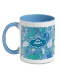 Mug Coloré Personnalisé Unique - Sublimcoly Matières : grès Couleurs : bleu impression haute définition