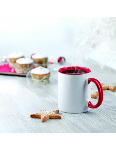 Mug Coloré Personnalisé Unique - Sublimcoly Matières : grès Couleurs : rouge personnalisation rapide en France