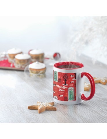 Mug Coloré Personnalisé Unique - Sublimcoly Matières : grès Couleurs : rouge objet publicitaire robuste